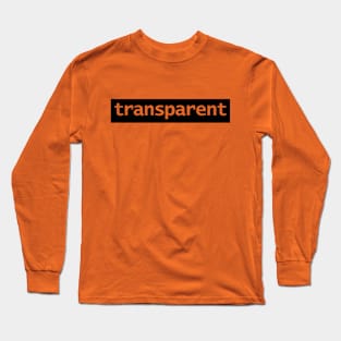 Typography Transparent Long Sleeve T-Shirt